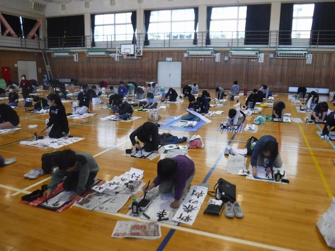 書初め練習＠6年生