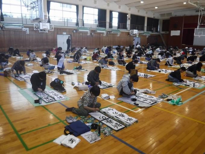 書初め練習＠6年生