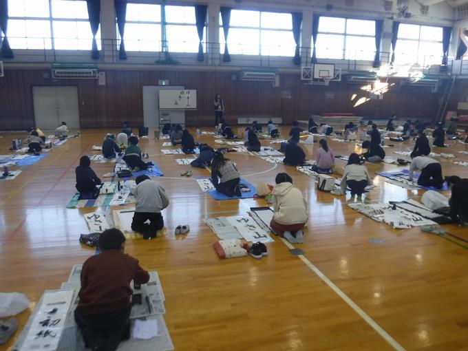 校内席書会＠3年生