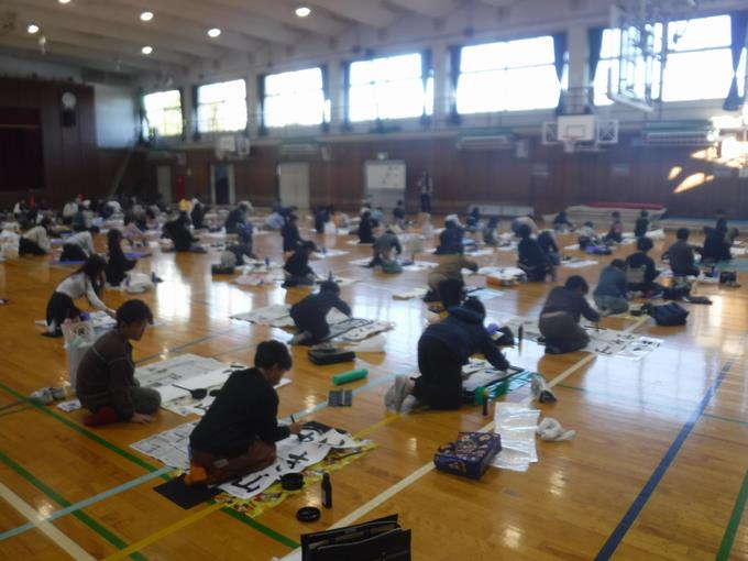 校内席書会＠3年生