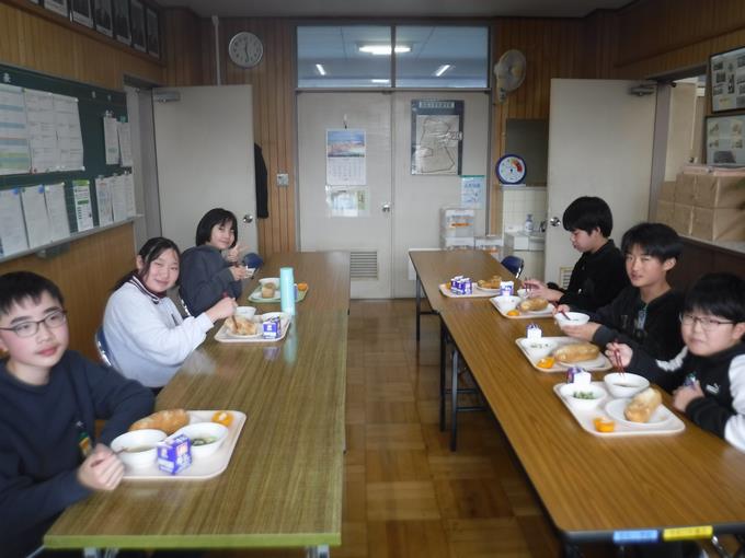 校長室会食＠6年生