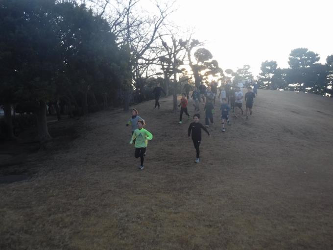 駅伝部＠若松公園で練習