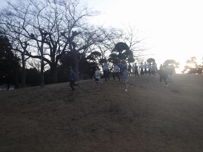 駅伝部＠若松公園で練習