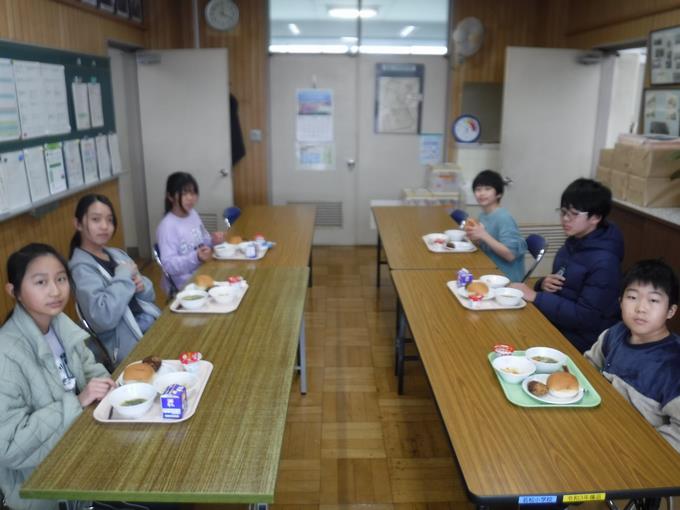 校長室会食＠6年生