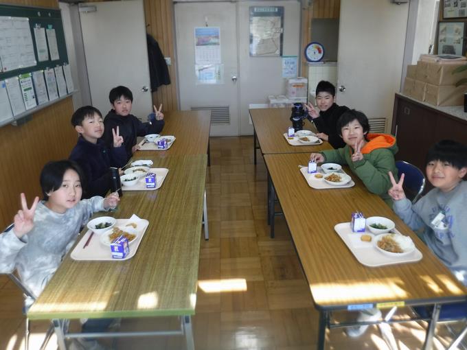 校長室会食＠6年生