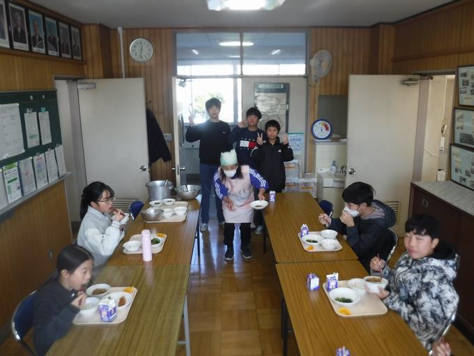 校長室会食＠6年生