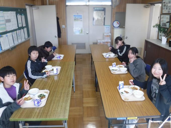 校長室会食＠6年生