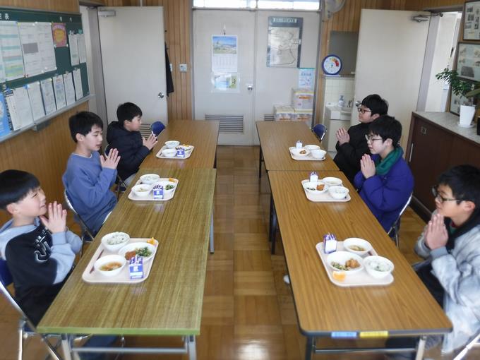 校長室会食＠6年生