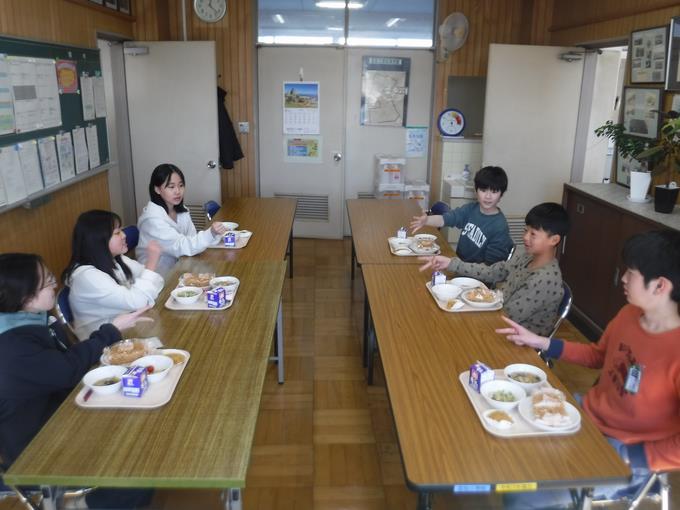 校長室会食＠6年生