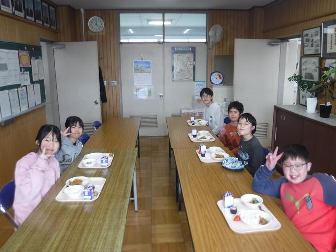 校長室会食＠6年生