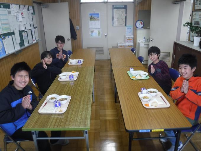 校長室会食＠6年生