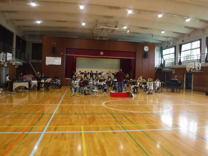 吹奏楽部＠体育館練習