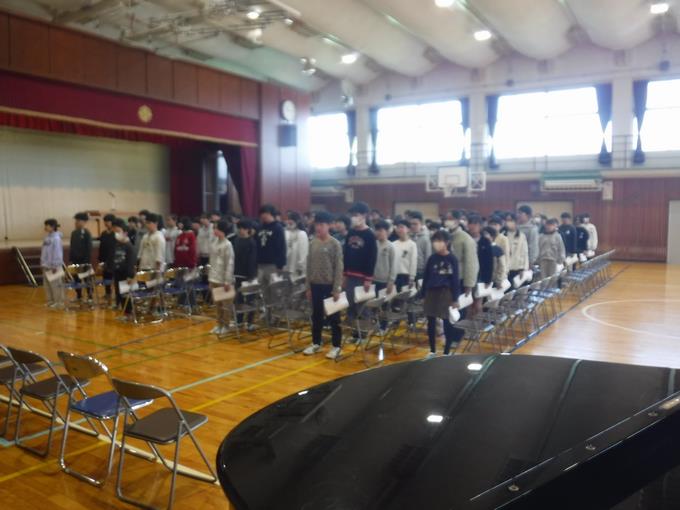 卒業式予行練習