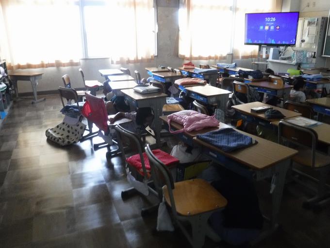 避難訓練の様子1