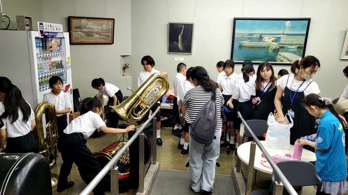 演奏後 楽器置き場