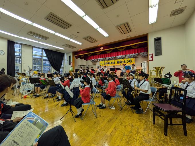 八木が谷中学校と合同演奏