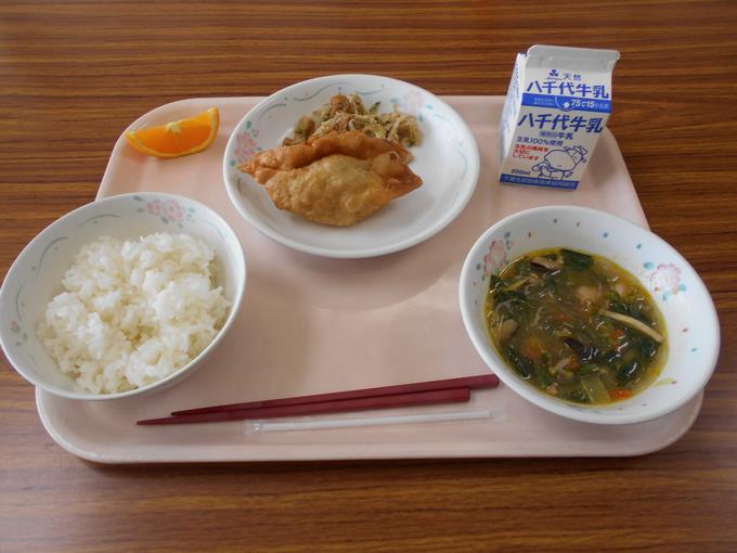今日の給食です。