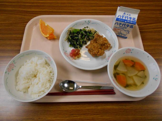 今年度最後の給食です。