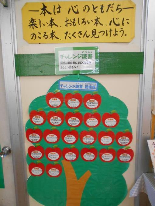 チャレンジ読書のリンゴの木