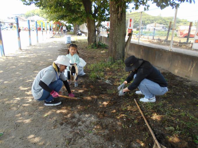 黙々と夢中で作業
