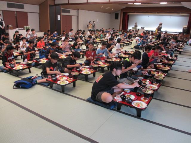 同じ向きで黙々とモグモグ