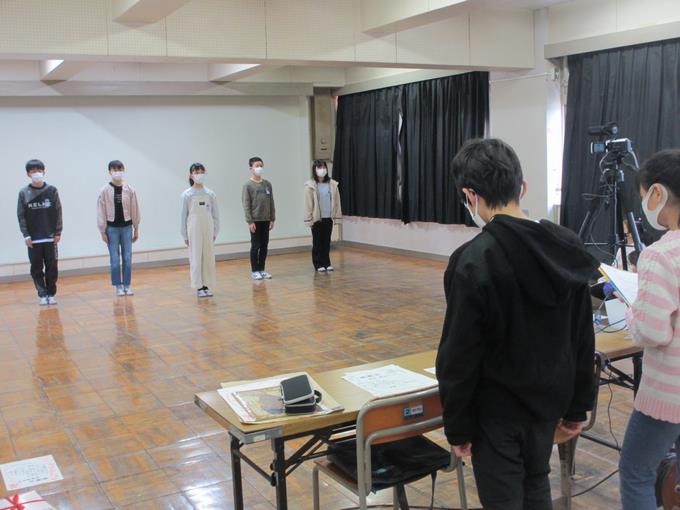 児童会長のあいさつ