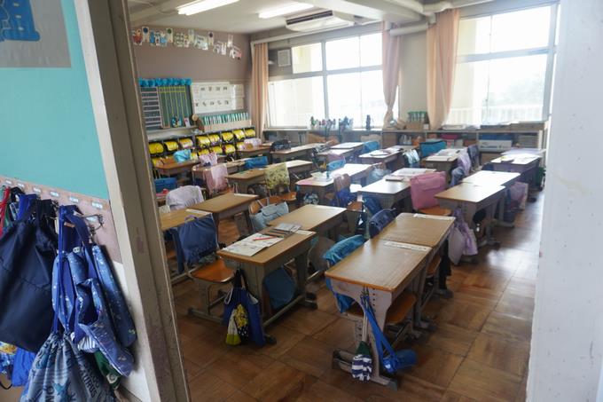 教室にて