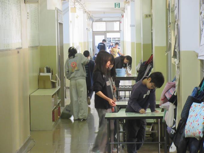 配膳台もピカピカ