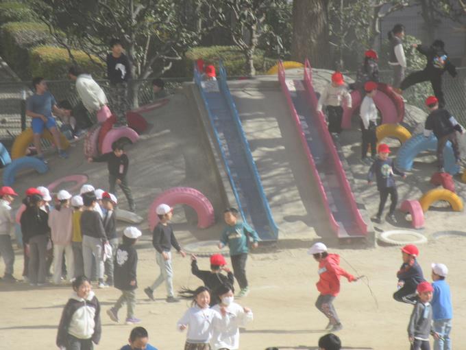 休み時間は元気いっぱい