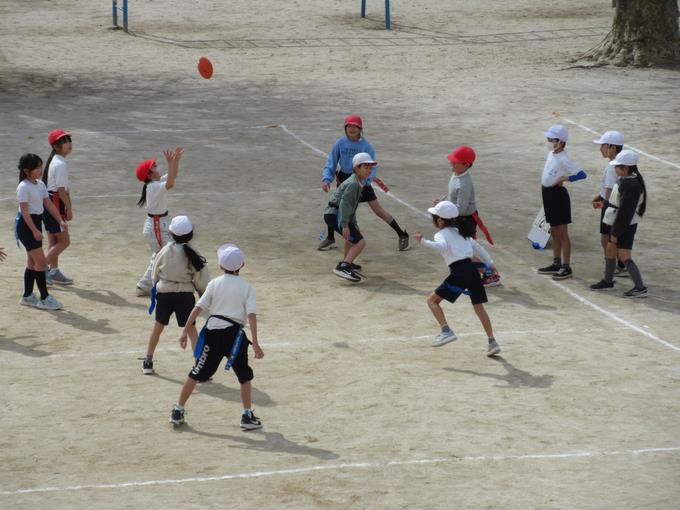 3年タグラグビー①