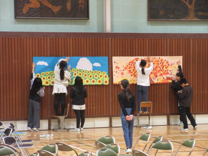 体育館会場設営