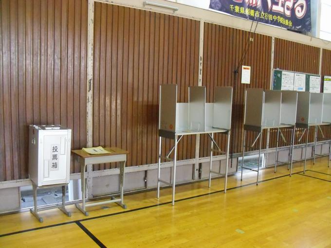 記載台と投票箱