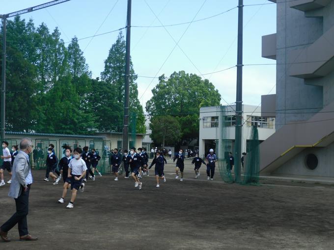 避難訓練の様子①