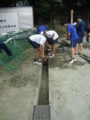 側溝掃除