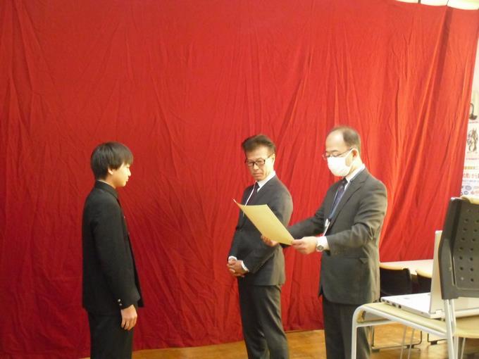 表彰伝達の様子