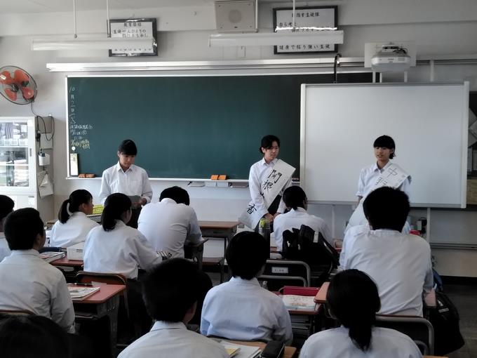 生徒会選挙学級訪問