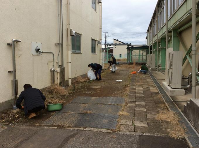 C棟と体育館周り