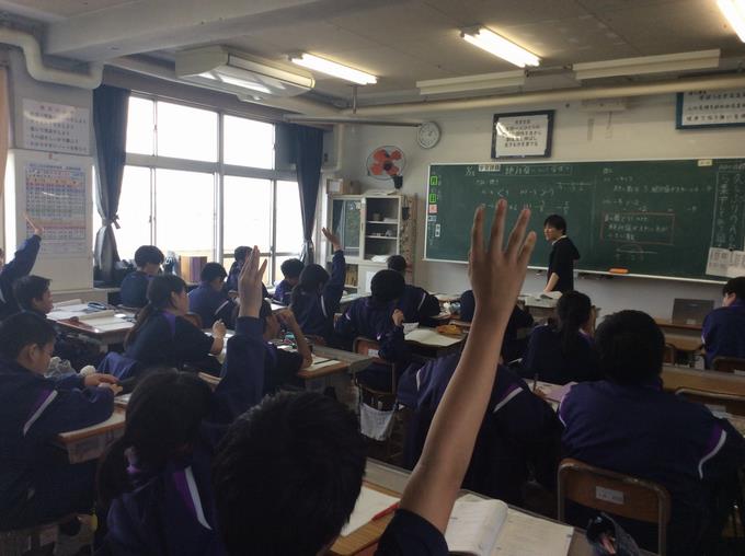 １年生　数学の授業風景