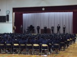 学年集会　3年職員の挨拶