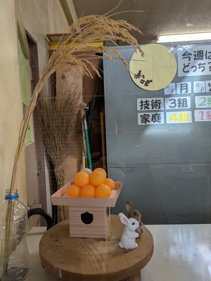 御滝中学校の名月