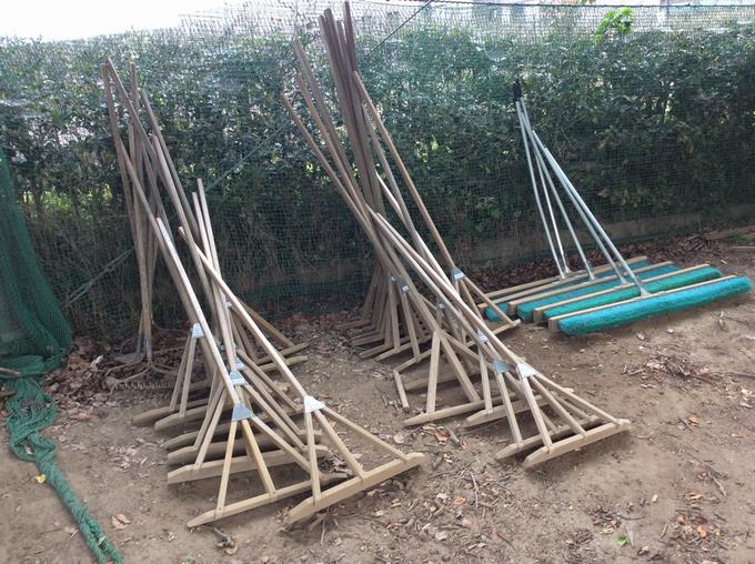 野球部の道具置き場