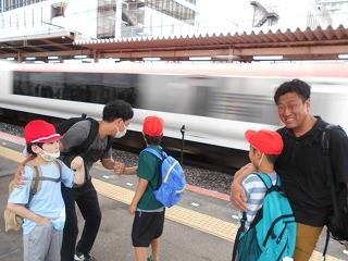 電車を乗り換えました