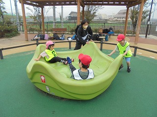 先生と友達と一緒に