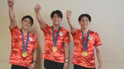 谷川航選手・橋本大輝選手・萱和磨選手