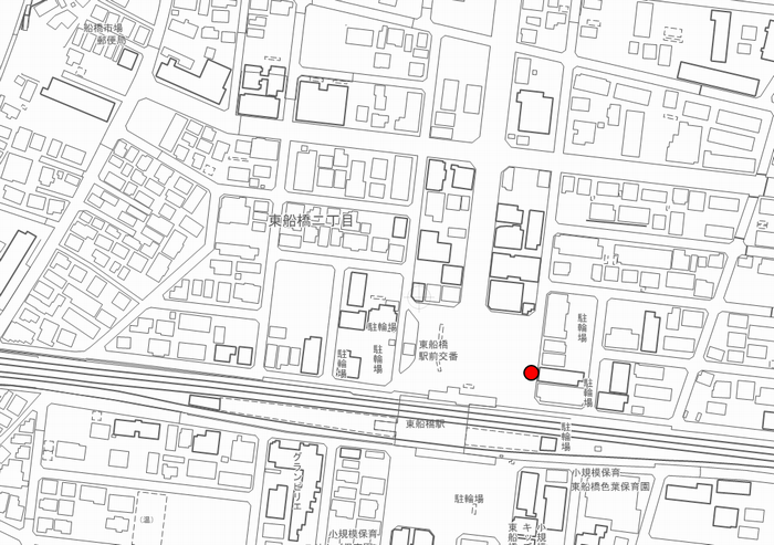 東船橋駅デイリーヤマザキ前地図