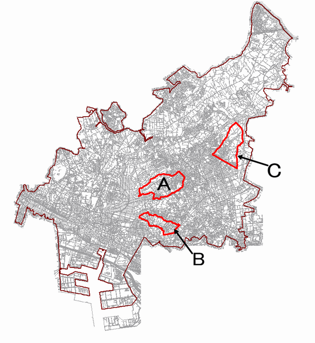 宅地造成工事規制区域図