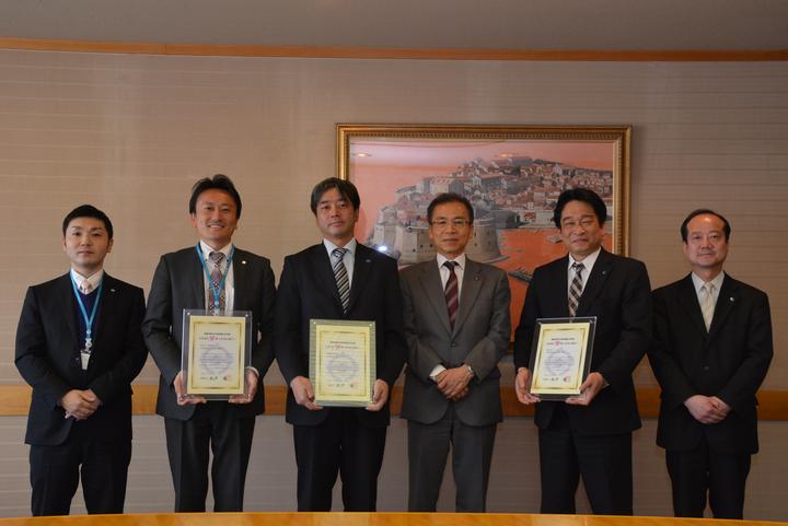平成26年度船橋市障害者雇用優良事業所の表彰式の写真