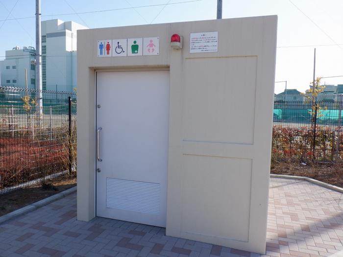 オストメイト対応トイレ入口(行田グランオアシス北公園)