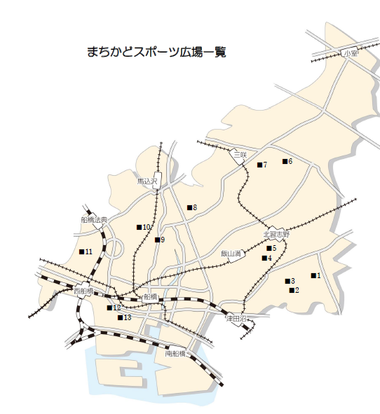 まちかどスポーツ広場地図