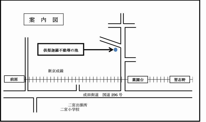 倶梨迦羅不動尊の池　地図